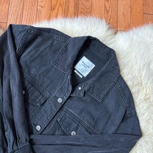 Abercrombie Black Denim Jacket